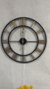 Metal Wall Clock Wall Clock Home Decor Wall Clock Wall Decor Retro Vintage Iron Round Art Clock(30cm)