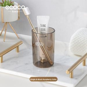 ecoco | Couples Toothbrush Cup Transparent Toothpaste and Toothbrush Organizer