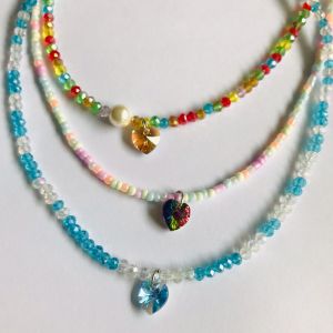 Choker Necklace Beads Manik 3 pcs Bebas pilih