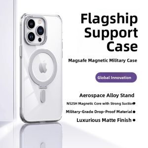 xilixili | Xilixili Apple 16Promax iPhone 16 360° Rotation Stand Magsafe Magnetic Camera Button Protective Shell Pro 15 Support Point Cover