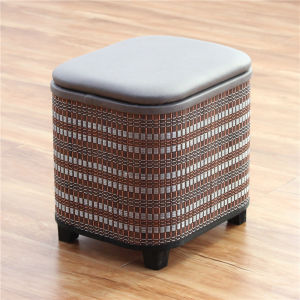 Multifunctional Storage Stool Can Sit on Solid Wood Stylish round Sofa Stool Storage Stool Home Doorway Shoe Change Stool