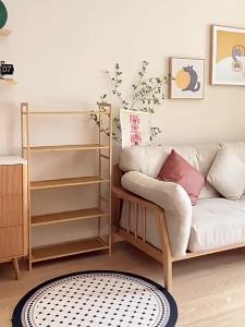 Bamboo Narrow Multi-tier Storage Shelf For Kitchen