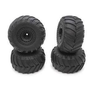 4PCS 92mm Skidproof Rubber Tire Wheels 12mm HEX for 1/14 1/16 WLTOYS 144001 MJX Hyper Go SCY RC Monster Truck Tyre Upgrade Parts