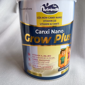 Sữa tăng chiều cao Canxi Nano Grow Plus 900g bổ sung D3K2 Sữa tăng chiều cao cho bé từ 3 - 18 tuổi