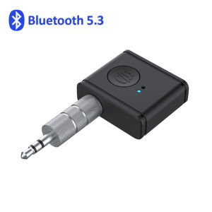 Bluetooth 5.3 Aux Receiver Wireless Car Bluetooth Adapter 3.5mm to 3.5mm Jack Audio Music Mic Handsfree Adapter for Car Speaker