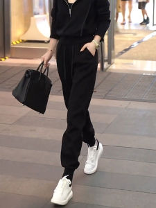 MANMI | Korean-style Slim Fit High-waist Drawstring Jogger Pants