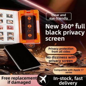 YOULANG | Anti-Spy Full-Coverage Fingerprint-Resistant Screen Protector for iPhone 17 Pro/Max