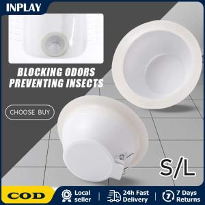 Anti-Odor Squatting Pan Anti-smell Plug Plastic Deodorize Anti-blocking Cover White Prevent Sewage Overflow Toilet Fitting Drains Sewer Pipe Sealing Ring Water Plug Floor Drain Anti Odor Sewer Seal Stopper Shower Drainer Bathroom Accessories