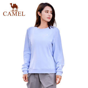 Cameljeans เสื้อกีฬารอบคอหลวมของผู้หญิงแขนยาว เสื้อยาวปิดถึงก้น