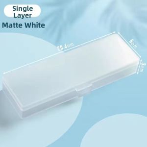 Clear Exam-use Double-layer Stationery Box for Students
