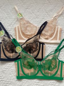 เสื้อชั้นในลูกไม้บางเฉียบ ทรงกระชับ สำหรับผู้หญิง สายเดี่ยว สายหลัง ทรงเต็ม ทรงกระชับ ระบายอากาศได้ดี ผ้าฝ้าย ผ้าไนลอน