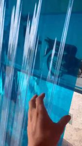 Khổ rộng 1.05m x dài 1m ) Tôn nhựa Poly MÀU XANH dạng sóng lấy sáng cao cấp.