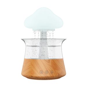Cloud Rain Humidifier Colorful Light Raindrop Aromatherapy Machine Ultrasonic Atomization Humidification Cloud Rain Aromatherapy Machine