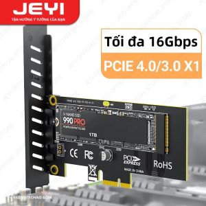 JEYI M.2 NVME SSD Adapter Thẻ PCIe X1 2280 Mở Rộng Tốc Độ Tối Đa SK1 Cho Máy Tính Để Bàn PCI-E GEN4 16Gbps Tương Thích