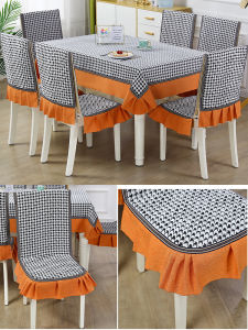 Universal Fit Thickened Chair Cover with Backrest Integrated Dining Table Cloth High End Simple Modern Home Fabric Chair Pad