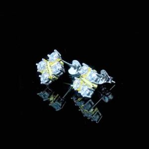 3MM 0.1 Caratx4 Pcs Women Moissanite Stub Earring VVS1 Gra Moissanite Earrings For Women Classic S925 Silver Earrings Gift