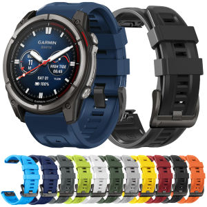 QuickFit 26mm 22mm Silicone Strap For Garmin QUATIX 8 47mm 51mm Band Fenix 8 7 7X 6 6X 5X Plus/Epix Pro Gen 2/Enduro3 Watchbands