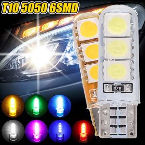 T10 5050 6SMD Width Indicator Light Car Clearance Lamp High Temperature Resistant Silicone Safety Warning Lamp Licence Plate Light
