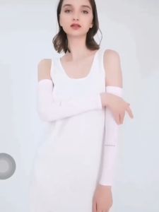 Handsock Sarung Tangan Sarung Lengan Berjari Plain Hitam /  Ice Silk Hand Sock