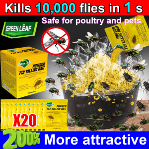 Kills 10000 flies in 1Second SB Fly killer Flies Killing Powder Racun lalat paling kuat Fly mortality rate 100% Ubat lalat Suitable for indoor and outdoor/farm/orchard/park Ubat pembunuh lalat 灭苍蝇药