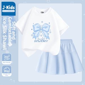 JKIDS | School Style Girls Set Summer T-Shirt Skirt