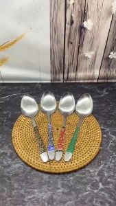 Sendok & Garpu Makan Batik 1 Lusin 12 pcs Stainless Steel anti Karat