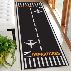 Thảm Trải Sàn Hành Lang Sân Bay VIKAMA Thảm Polyester Chống Trượt Để Trang Trí Nhà Cửa Cho Trẻ Em Thảm Chùi Chân Lối Vào Dài Cạnh Giường Ngủ