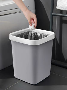 Home Use Square Litter Bin Office Toilet Paper Trash Can Bedroom Large Size Bathroom Living Room Waste Bin without Lid