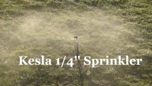 KESLA 5pc 360° Rotating Micro Watering Irrigation Sprinkler Sprayer on 20cm Stake 1/4" Barb Connector Lawn Farm Greenhouse Plant