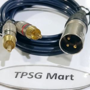 Cáp âm thanh Canon ra 2 AV đưc dài 1m / Chuẩn Canon Đực Kim