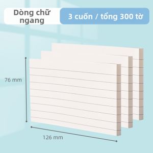 deli | Ghi chú dán tự dính có kẻ dòng cho học sinh và văn phòng