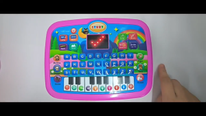 มินิคอมพิวเตอร์ของเล่นการเรียนรู้เด็ก มัลติฟังก์ชัน ภาษาอังกฤษ ดนตรี เกมคำถาม พัฒนาทักษะและเพิ่มการเรียนรู้