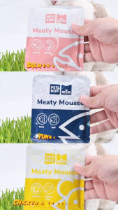 Petibox Meaty Mousse Wet Cat Food – High Protein Real Chicken Tuna Salmon Shrimp – Rich in Taurine Omega & Vitamins – Grain-Free All-Natural Moist & Savory – Ideal for Picky Eaters Immune & Digestive Support – 65g Packs