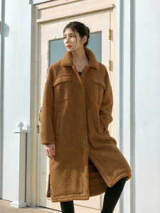 Womens Long Wool-like Coat