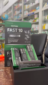 Nước giải rượu FAST 10 nguyên liệu từ thảo dược thiên nhiên Hộp 24 gói x 10ml. Hàng ( CHÍNH HÃNG )