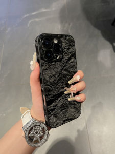 Black Fleece Apple 16Pro Max Phone Case Protective Cover Anti-Fall Simple Style for iPhone 13 High-End Feel 14 Creative 12P 11 for Men And Women