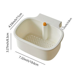 1pcsKitchen sink filter basket sink washing basin anti leak filter basin one click press type grid drain storage rack