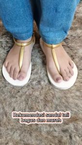 Sandal Wanita Tali Gold Lentur Empuk Nyaman