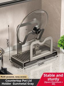 ZHENMIAO | Kitchen Multi-functional Storage Rack for Pots Covers Utensils and Cutting Boards