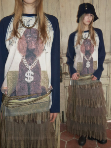 1JINN STUDIO | Glittered Raglan Sleeve T-Shirt