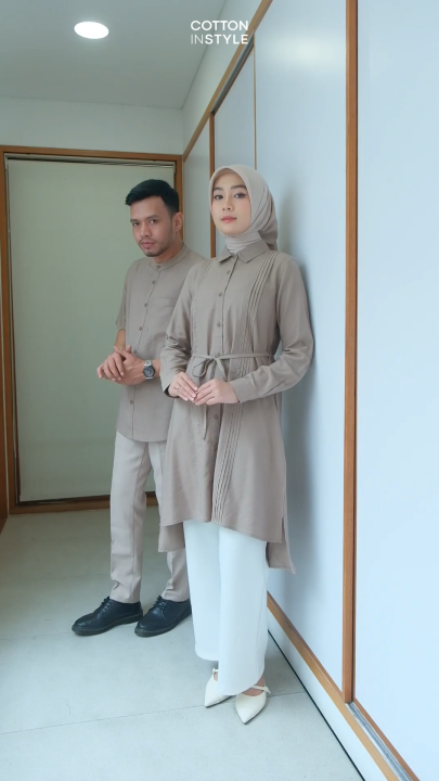 COTTON INSTYLE – Sayaka Sarimbit Tunik Wanita & Koko Pria | Atasan Adem ...