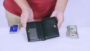 Ví Da Nam Cao Cấp Baellerry Phong Cách Âu Mỹ Khoá Kéo An Toàn Nhiều Khe Cắm Thẻ Dáng Đứng Đẹp Mắt