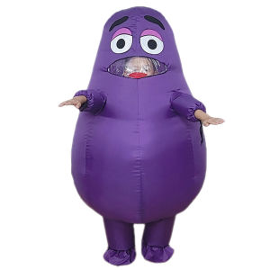 Grimace Costume for Kids Adult Grimaces Birthday Gameboy Halloween Cosplay Mascot Inflatable Suit Purple Shake Child Carnival