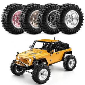 ONEVAN | 4pcs 1.9 RC Crawler Beadlock Wheels Rim and Tires for 1/12 MJX H12P H12Y SCX10 1/10 Traxxas TRX4 TRX6 Axial 90046 Upgrade Part