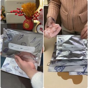 Túi zip bạc bảo quản thực phẩm LOMO chất liệu nhôm titan giữ độ tươi tốt hơn có khoá tiện lợi có thể tái sử dụng