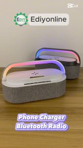 【NEW】 Minimalist Wireless Phone Charger Radio Speaker Sleep Aid Helper Digital Alarm Clock LED Night Light Natural White Noise Smart Bluetooth Desktop RGB Charging Gift Muji Mijia Xiaomi study
