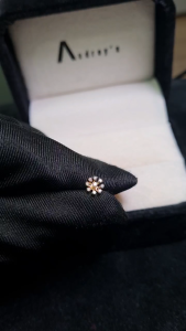 Audreys 18k Yellow Gold Mine Diamond Nose pin (0.10cts ) Jewellery