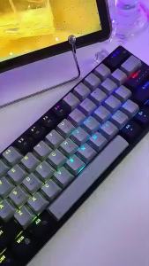 AULA | F3361 Wired Mechanical Keyboard 61 Keys Hot Swappable RGB Backlit PBT Keycaps Compact Gaming Keyboard for PC and Laptop