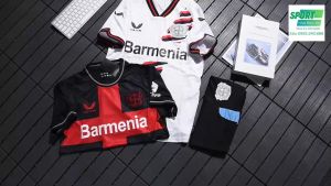Áo Đấu CLB Bayer Leverkusen 2024 - Bộ Quần Áo Bóng Đá Đồ Đá Banh Leverkusen Màu Trắng Đen - Vải gai thái cao cấp