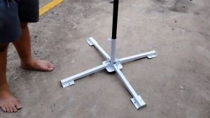 ยางเติมน้ำ ขาตั้งร่มพับได้ ขาตั้งร่มแม่ค้า ร่มชายหาด ร่มสนาม ขาร่มพับได้ ขนาดใหญ่ รุ่นแข็งแรงมี2แบบ ยางและเครื่องพิมพ์ที่คุณค่า